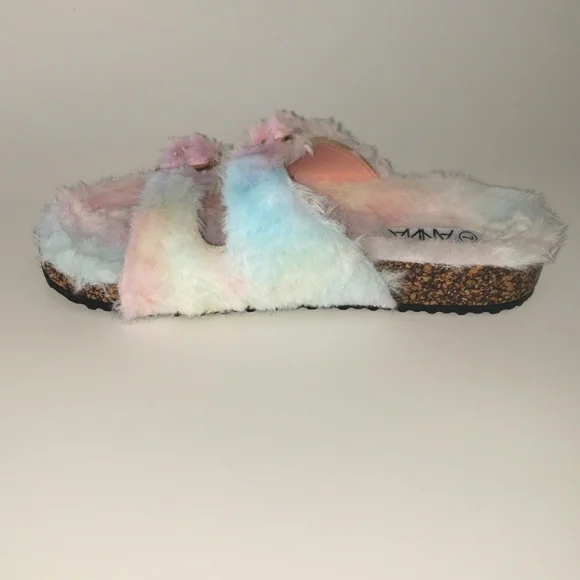 Platform Faux Fur Slipper Sandals - Picture 4 of 6